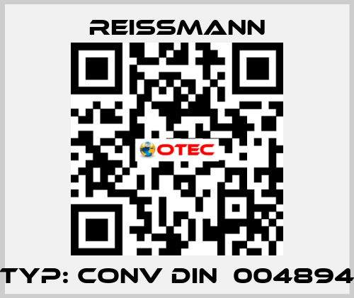 Typ: CONV DIN  004894 Reissmann