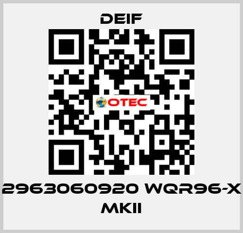 2963060920 WQR96-X MKII Deif