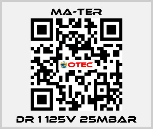 DR 1 125V 25mbar MA-TER