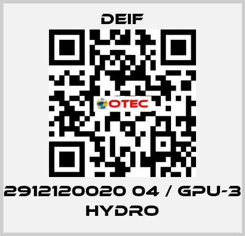 2912120020 04 / GPU-3 Hydro Deif