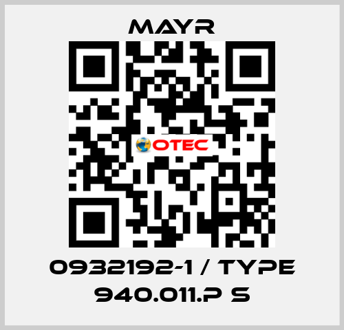 0932192-1 / Type 940.011.P S Mayr