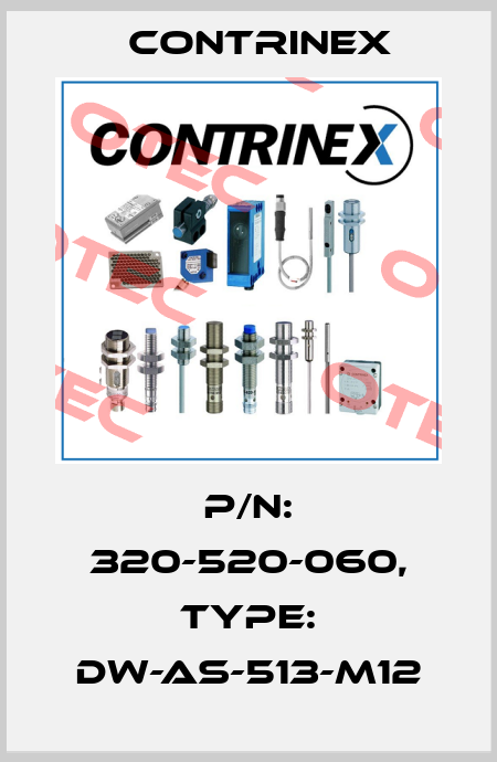 p/n: 320-520-060, Type: DW-AS-513-M12 Contrinex
