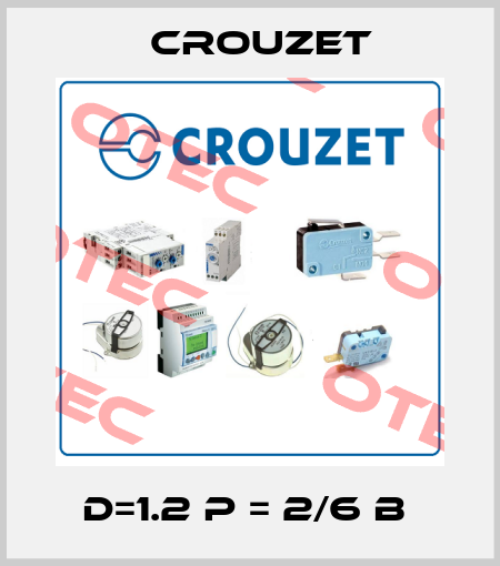 D=1.2 P = 2/6 b  Crouzet