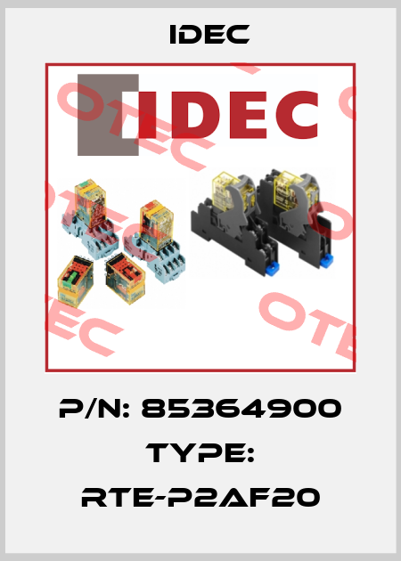 P/N: 85364900 Type: RTE-P2AF20 Idec