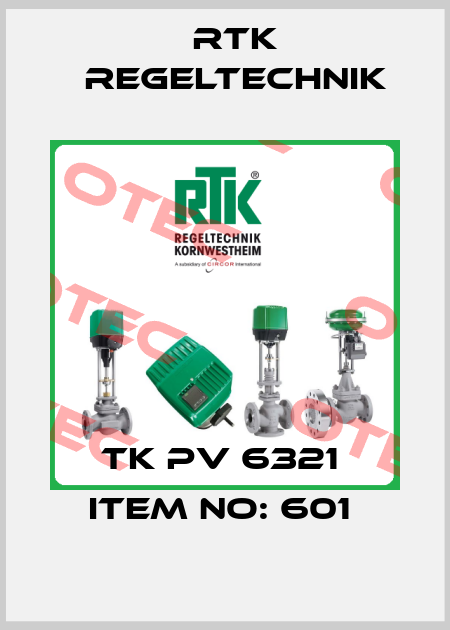 TK PV 6321  Item No: 601  RTK Regeltechnik