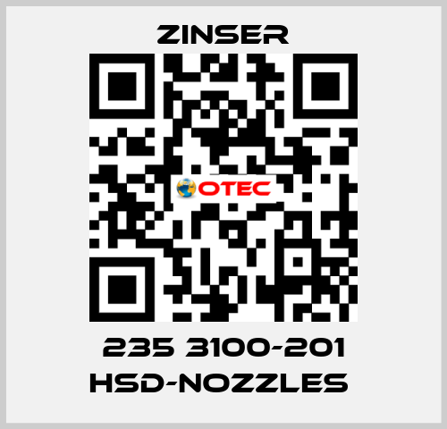 235 3100-201 HSD-nozzles  Zinser