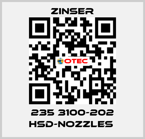 235 3100-202 HSD-nozzles  Zinser