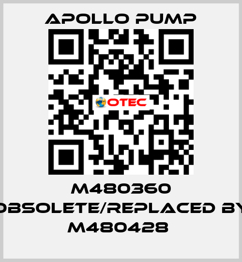 M480360 obsolete/replaced by M480428  Apollo pump