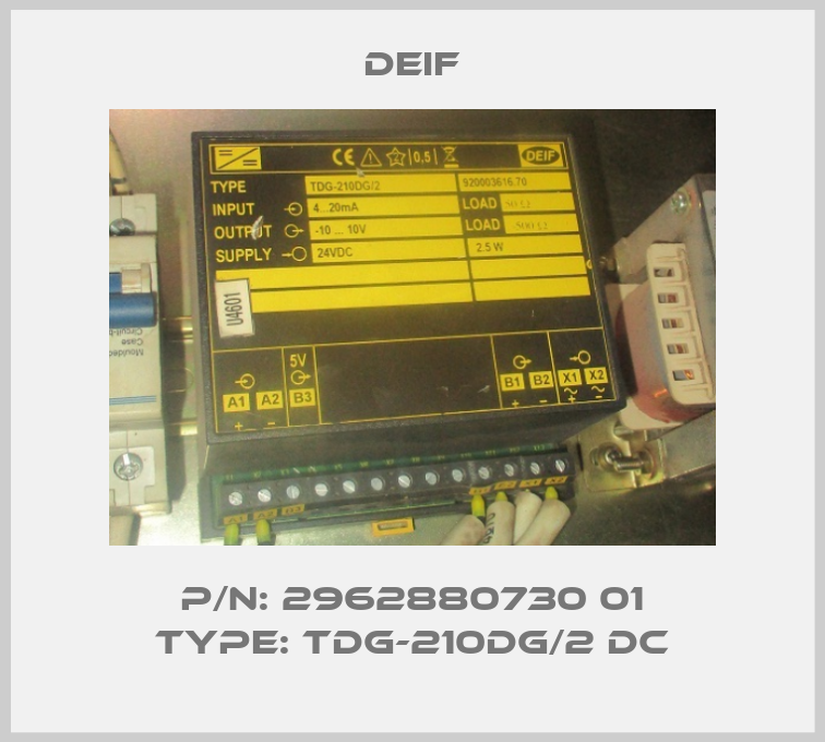 P/N: 2962880730 01 Type: TDG-210DG/2 DC-big