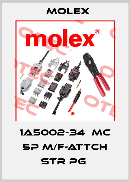 1A5002-34  MC 5P M/F-ATTCH STR PG  Molex
