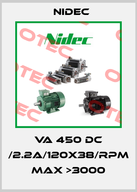 VA 450 DC /2.2A/120X38/RPM MAX >3000 Nidec