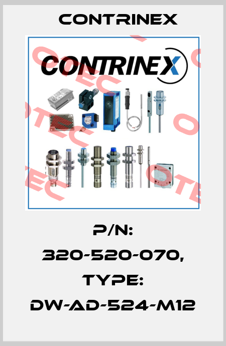 p/n: 320-520-070, Type: DW-AD-524-M12 Contrinex