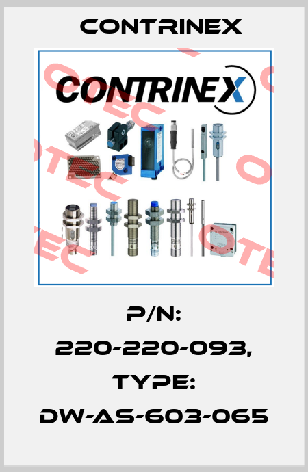 p/n: 220-220-093, Type: DW-AS-603-065 Contrinex