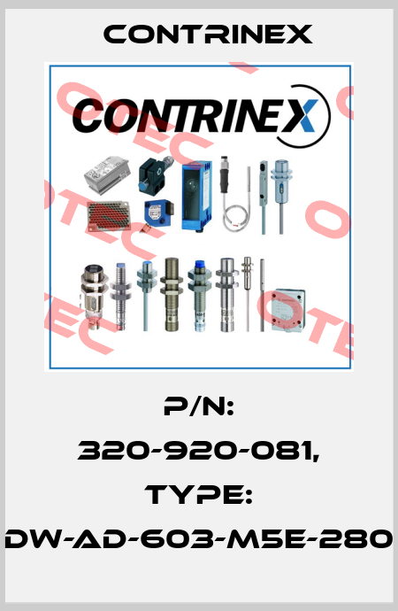 p/n: 320-920-081, Type: DW-AD-603-M5E-280 Contrinex