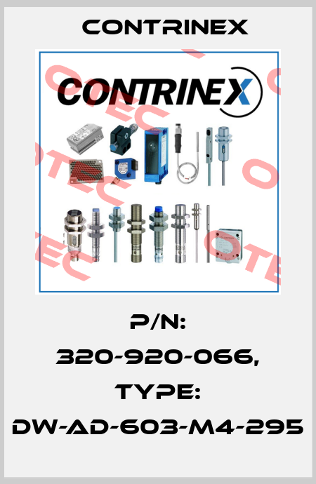 p/n: 320-920-066, Type: DW-AD-603-M4-295 Contrinex