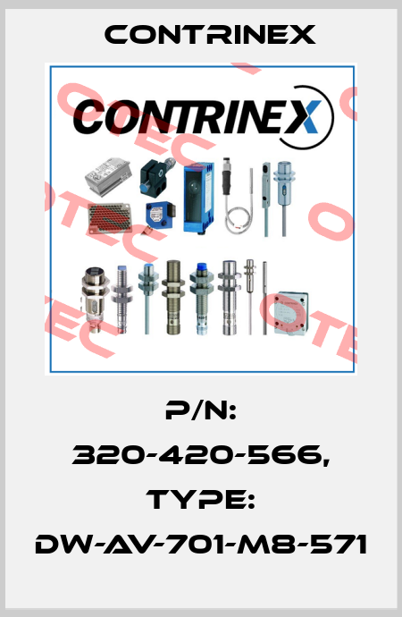 p/n: 320-420-566, Type: DW-AV-701-M8-571 Contrinex