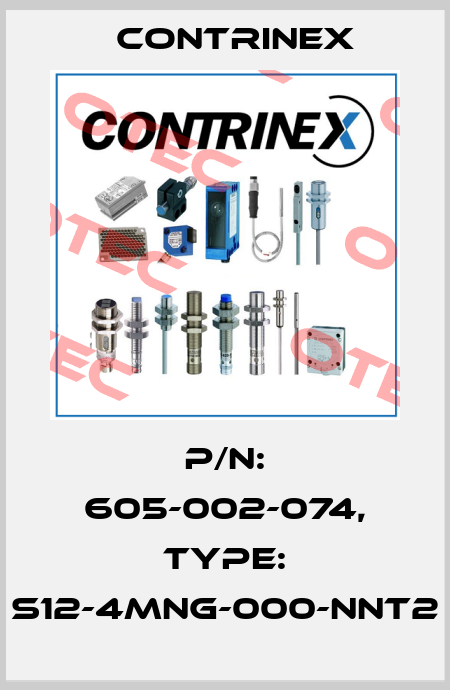 p/n: 605-002-074, Type: S12-4MNG-000-NNT2 Contrinex