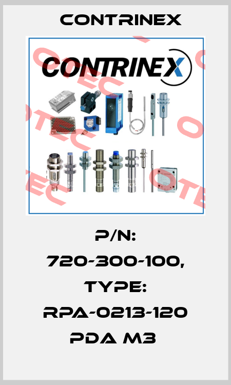 P/N: 720-300-100, Type: RPA-0213-120 PDA M3  Contrinex