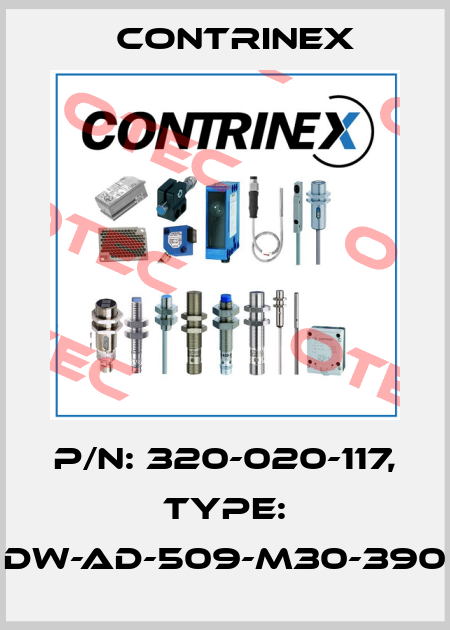 p/n: 320-020-117, Type: DW-AD-509-M30-390 Contrinex