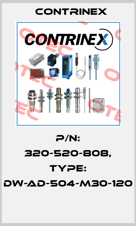 P/N: 320-520-808, Type: DW-AD-504-M30-120  Contrinex