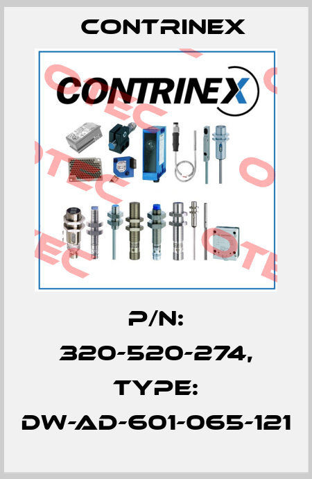 p/n: 320-520-274, Type: DW-AD-601-065-121 Contrinex