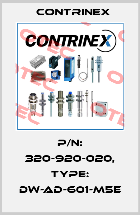 p/n: 320-920-020, Type: DW-AD-601-M5E Contrinex
