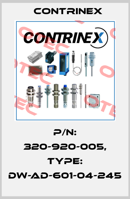 p/n: 320-920-005, Type: DW-AD-601-04-245 Contrinex