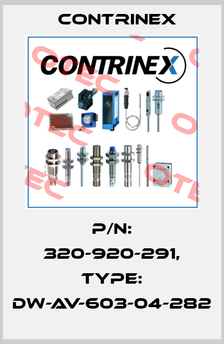p/n: 320-920-291, Type: DW-AV-603-04-282 Contrinex