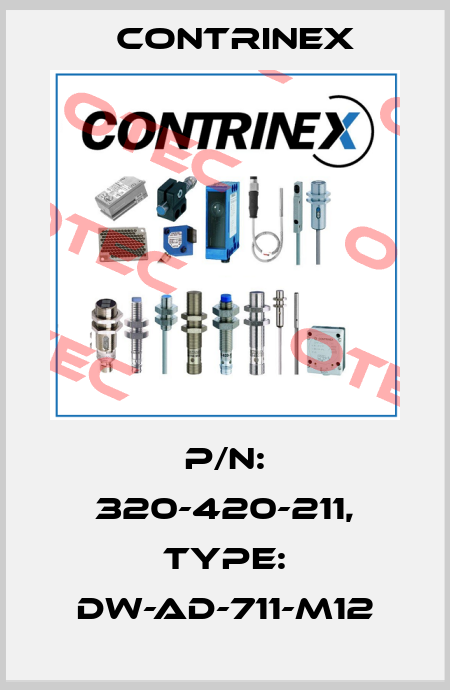 p/n: 320-420-211, Type: DW-AD-711-M12 Contrinex