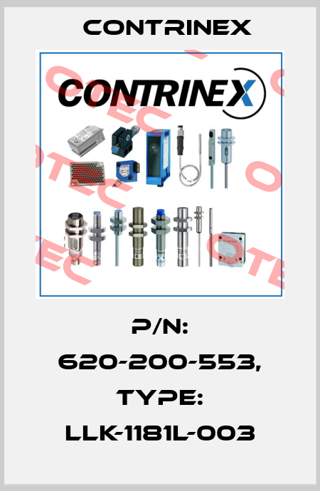 p/n: 620-200-553, Type: LLK-1181L-003 Contrinex