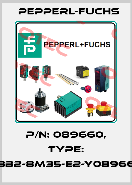 P/N: 089660, Type: NBB2-8M35-E2-Y089660 Pepperl-Fuchs
