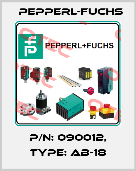 p/n: 090012, Type: AB-18 Pepperl-Fuchs