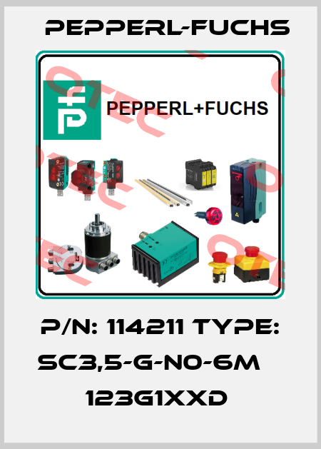 P/N: 114211 Type: SC3,5-G-N0-6M         123G1xxD  Pepperl-Fuchs