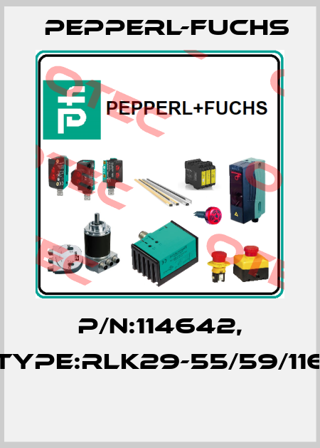 P/N:114642, Type:RLK29-55/59/116  Pepperl-Fuchs