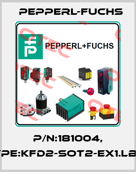 P/N:181004, Type:KFD2-SOT2-EX1.LB.IO Pepperl-Fuchs