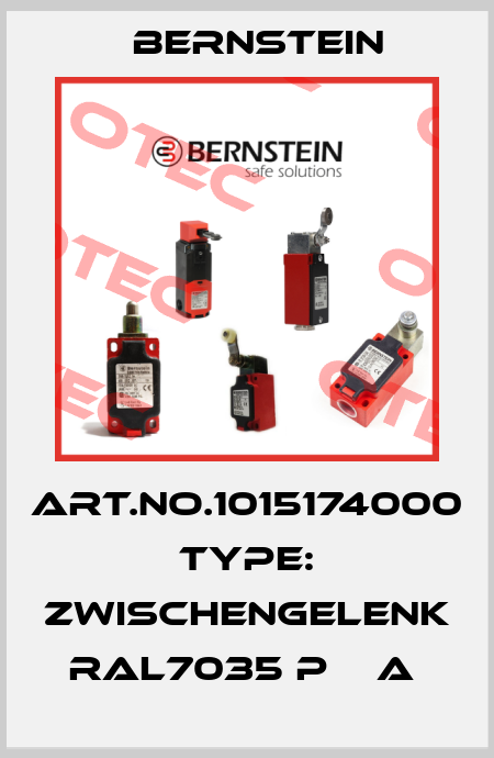 Art.No.1015174000 Type: ZWISCHENGELENK  RAL7035 P    A  Bernstein