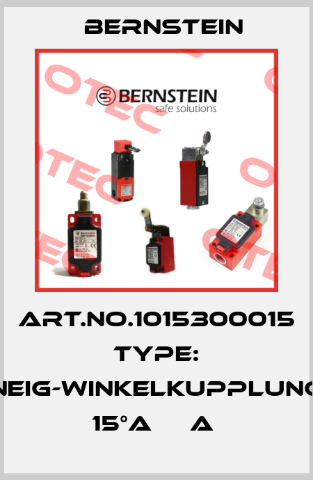 Art.No.1015300015 Type: NEIG-WINKELKUPPLUNG 15°A     A  Bernstein