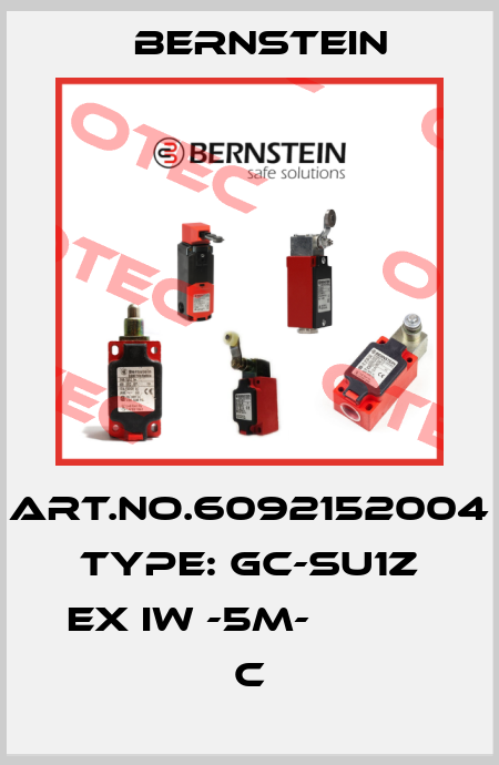 Art.No.6092152004 Type: GC-SU1Z EX IW -5M-           C Bernstein