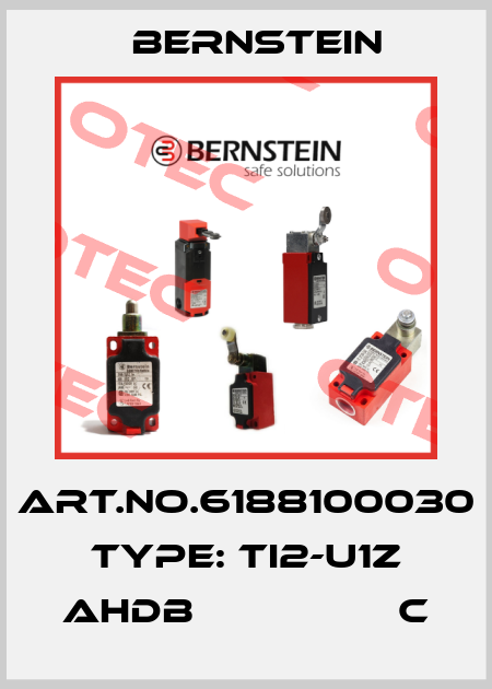 Art.No.6188100030 Type: TI2-U1Z AHDB                 C Bernstein