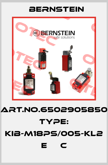 Art.No.6502905850 Type: KIB-M18PS/005-KL2      E     C Bernstein