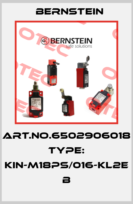 Art.No.6502906018 Type: KIN-M18PS/016-KL2E           B Bernstein