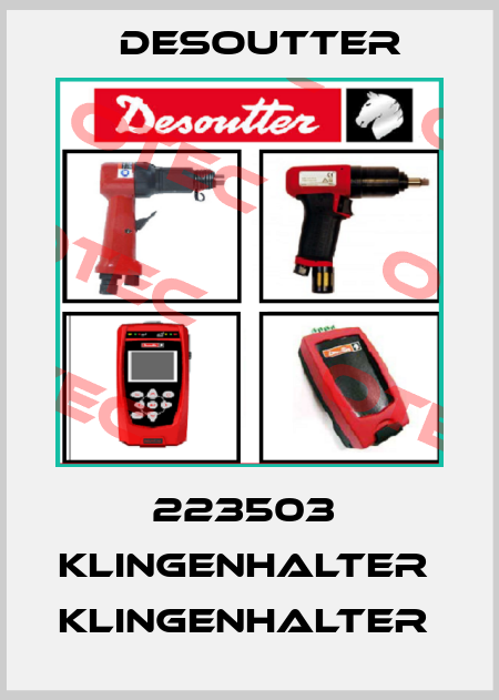 223503  KLINGENHALTER  KLINGENHALTER  Desoutter
