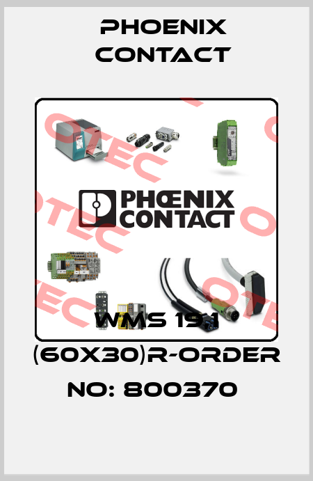 WMS 19,1 (60X30)R-ORDER NO: 800370  Phoenix Contact