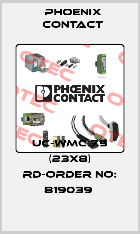 UC-WMC 7,5 (23X8) RD-ORDER NO: 819039  Phoenix Contact
