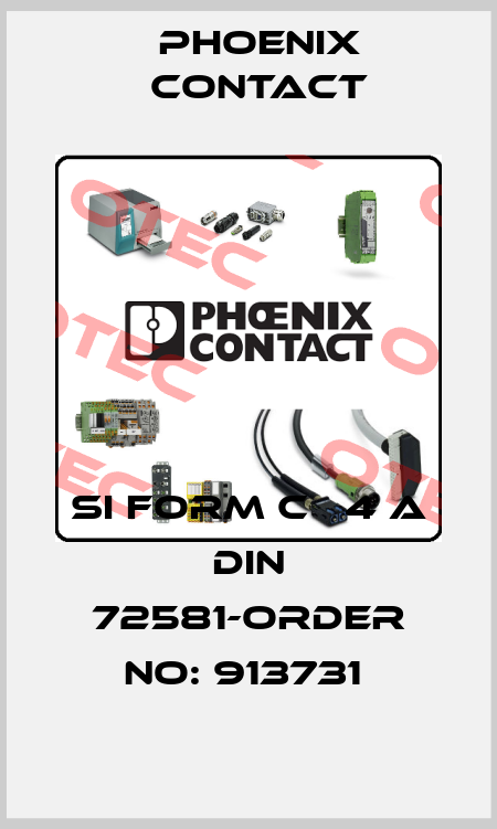 SI FORM C   4 A DIN 72581-ORDER NO: 913731  Phoenix Contact