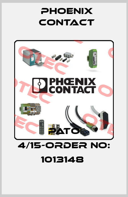 PATO 4/15-ORDER NO: 1013148  Phoenix Contact