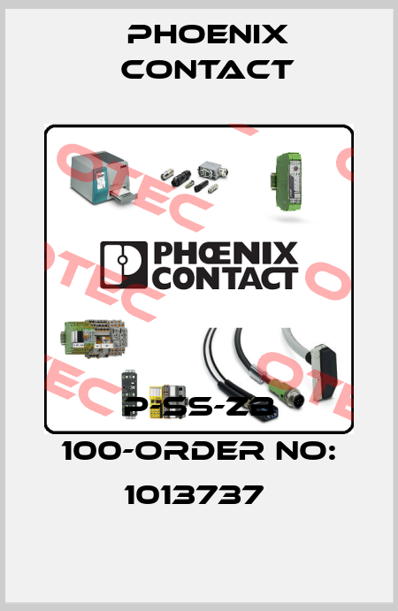 P-SS-ZB 100-ORDER NO: 1013737  Phoenix Contact