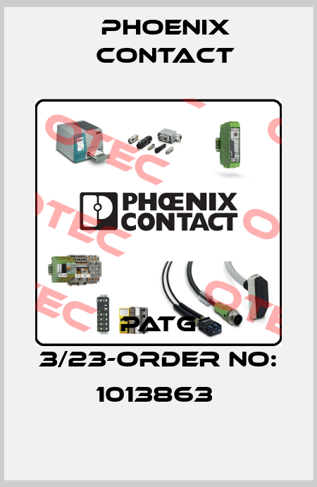 PATG 3/23-ORDER NO: 1013863  Phoenix Contact