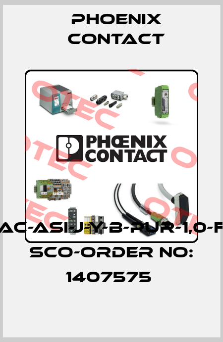 SAC-ASI-J-Y-B-PUR-1,0-FS SCO-ORDER NO: 1407575  Phoenix Contact