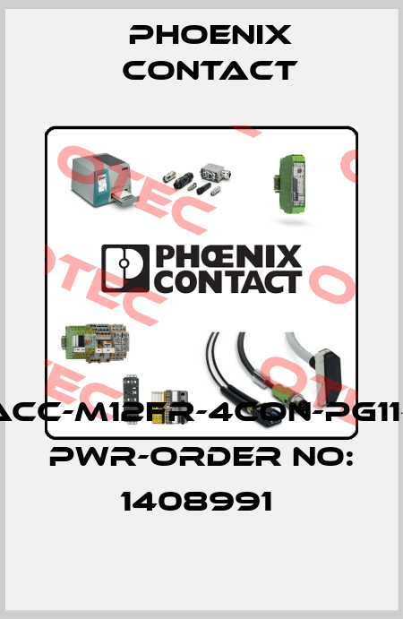 SACC-M12FR-4CON-PG11-M PWR-ORDER NO: 1408991  Phoenix Contact